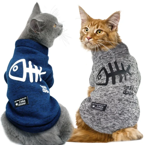 Moletom de Inverno para Gatos e Cães Pequenos – Roupa Quentinha para Pets com Estilo